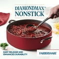 thumbnail image 4 of Farberware Easy Clean 14" Nonstick Family Pan, Jumbo Cooker With Lid, Red, 4 of 13