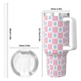 thumbnail image 4 of KLL Checkerboard With Snowflake Print 40oz Stainless Steel Insulated Car Cup Coffee Mug with Spillproof Lid - Keep Your Drink Hot or Cold on the Go, 4 of 8