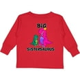 thumbnail image 3 of Inktastic Big Sistersaurus Girls Long Sleeve Toddler T-Shirt, 3 of 5
