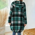 thumbnail image 5 of Byworldtasic Plus Size Jackets for Women Women's Long Flannel Plaid Shacket Jacket Oversized Button Down Coats Shirts with Pockets, 5 of 6