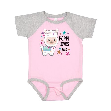 

Inktastic Pappi Loves Me- Cute and Happy Llama Gift Baby Boy or Baby Girl Bodysuit