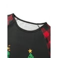thumbnail image 5 of Family Matching Christmas Pajamas, Long-Sleeved Cartoon Dinosaur Print Tops + Plaid Pattern Trousers Sleepwear Outfits, 5 of 10