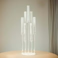 thumbnail image 6 of Efavormart 7 Arm Clear Acrylic Cluster Round Taper Candle Holder Candelabra, Pillar Candle Stick Stand With Circular Base - 33" Tall, 6 of 11
