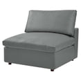 thumbnail image 6 of Sectional Sofa Set, Faux Vegan Leather, Grey Gray, Modern Contemporary Urban Design, Living Lounge Room Hotel Lobby Hospitality, 6 of 10
