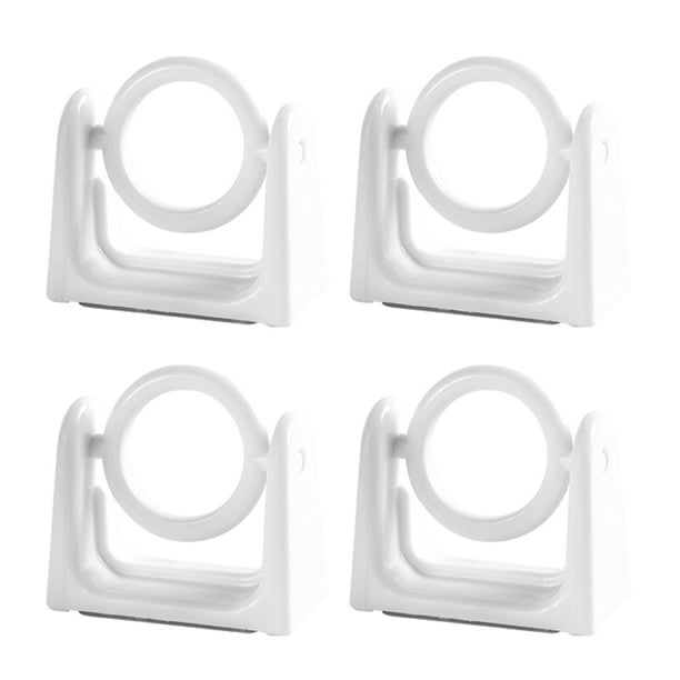 4 soportes para barra de cortina de ventana, ganchos para barra de cortina, sin clavos