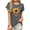 Gray,Women Tops Under $5, variant on My Orders Women Tops Under $5, Womens Blouses Casual Work Short Sleeve Button Up Shirts for Women Print Womens Summer Tops Boho Hide Belly Tunic 2025 Summer