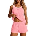 thumbnail image 3 of Busydd Tankini Swimsuits for Women Trendy Solid Color Tankinis Beachwear Round Neck Built In Bra Tank Top and Pockets Boyshorts Womens Bathing Suits S, 3 of 9