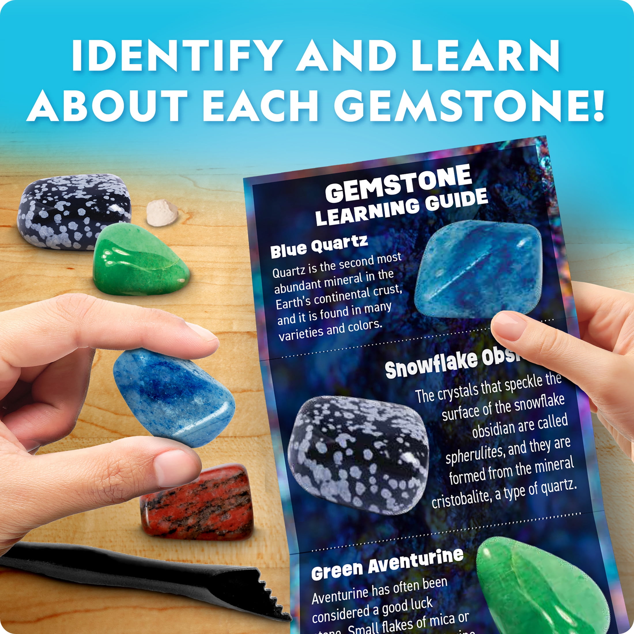 National Geographic Outer Space Gemstone Dig Brick – 1 Dig Brick with Real Crystals, Excavation Tools & Learning Guide