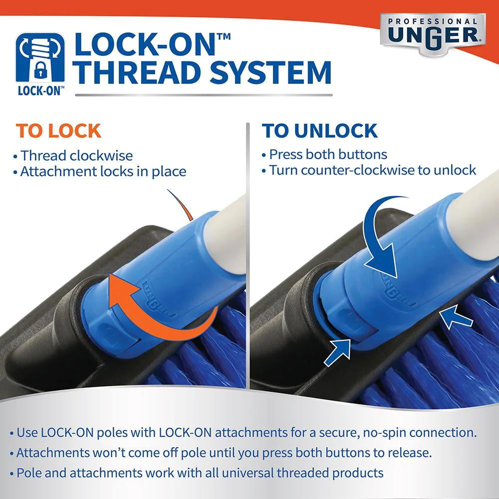 Unger Professional LockOn Stiff Non-Scratch Swivel Grout Brush - Power  Townsend Company