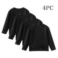 thumbnail image 3 of Ugoldhm 4 Pack Boys' Girls' Top 1-11 Years Soft Cotton Crewneck Long Sleeve Solid Color Basic Tee, 3 of 7