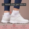 thumbnail image 3 of Rumpra Women Step-In Slip On Walking Sneakers, Hands-Free No-Bend Design, Breathable Knit Lightweight Shoes, Cushioned EVA Non-Slip Outsole for Work & Daily Wear, 3 of 7