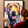 thumbnail image 6 of Labrador Retriever Canvas Wall Art Famous Oil Paintings Monets Watercolor Dog Canvas Funny Dog Canvas Floral Print Abstract Farmhouse Gallery Aesthetic Room Decor for Bedroom Bathroom, 6 of 6