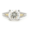 thumbnail image 2 of 2 Carat Center 8MM Round Cut Lab Created Moissanite Diamond Split Shank Solitaire Engagement Ring For Women In 14K Yellow Gold Over Sterling Silver(G-H Color,VVS1 Clarity,2 Cttw)-4, 2 of 8