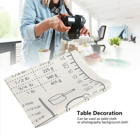 

EZSPTO Table Decoration Background Cloth Household English Letter Pattern Cotton Placemat Table Cloth Dining Table Background Cloth