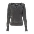 thumbnail image 2 of J. America Women's Zen Fleece Raglan Sweatshirt 8927 - Dark Smoke/ Dark Smoke Size M, 2 of 3