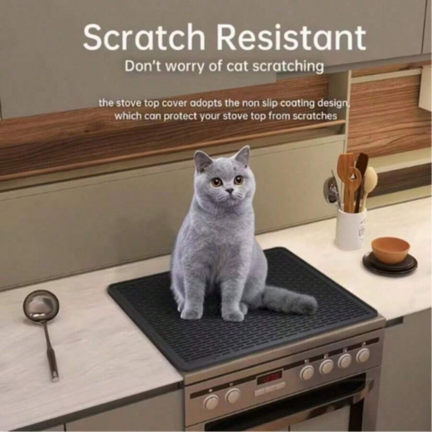 1pc Silicone Stove Top Covers - Heat Resistant, Non-Slip, Easy Clean - For Electric Stove, Glass Top Stove - Kitchen Accessories - Perfect Gift For Housewarming