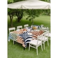 thumbnail image 4 of Outdoor Tablecloth with Umbrella Hole for Patio/Picnic/Party/Camping, Colorful Palm Leaves Waterproof Table Cloth Rectangle Table Cover Washable, Summer Botanical Tropical Leaf (60"x 102"), 4 of 9