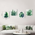 thumbnail image 4 of Tropical Plant Wall Art Boho Bathroom Decor Green Monstera Canvas Prints Bedroom Painting Botanical Posters for Kitchen Living Room Home Decorations Leaf Pictures Minimalist Artwork 16×16" 4Pcs/Set, 4 of 6