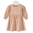 thumbnail image 2 of WOLLED Toddler Girls Dresses Baby Flare Sleeve Casual Dress Ruffle Cotton Princess Dresses,Size 2-6Y, 2 of 11