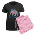 thumbnail image 5 of CafePress - I Love Elephants Women's Dark Pajamas - Women's Short Sleeve Print T-Shirt and Pants Dark Cotton Pajama Set, 5 of 7
