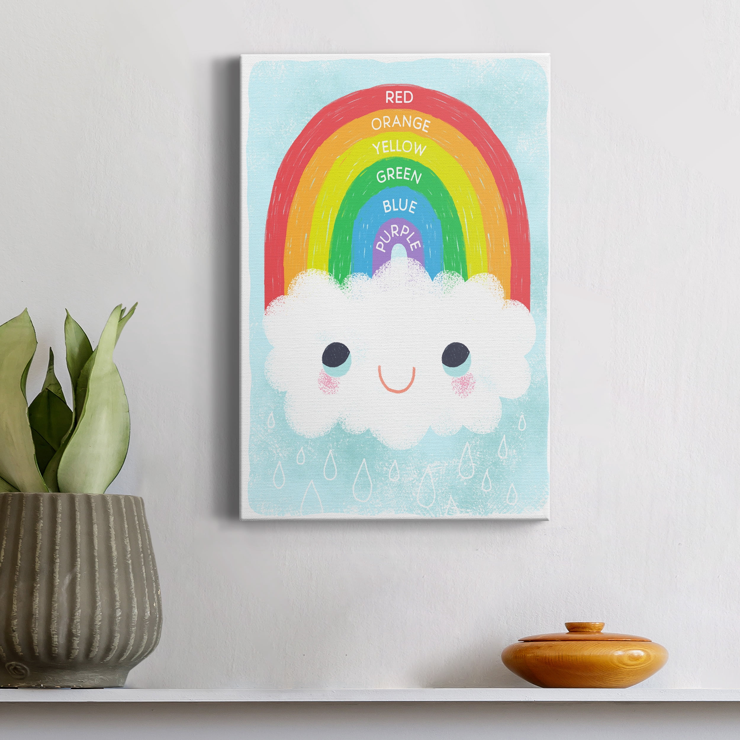 Rainbow Colors Premium Gallery Wrapped Canvas - Ready to Hang - 24 x 36