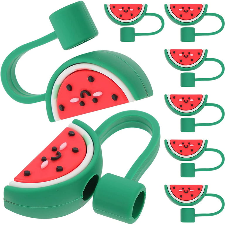 Straw Covers Cap 8pcs Silicone Straw Tips Covers Watermelon Reusable  Drinking Straw Tips Lids Plugs Airtight Seal Straw Plugs Protector for  6-8mm Straws Party Supplies Red Silicone Straws 