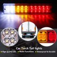NBWDY 2PCS Trailer Tail OIF8 Lights Bar, Waterproof 20 LED DC 12V Amber