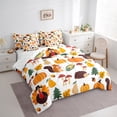 thumbnail image 3 of Manfei Rustic Animals Bedding Full Size, Harvest Turkey Bedding Sets Full Size, Autumn Fall Pumpkin Reversible Comforter Sets with Sheets, Breathable Room Decor, 7 Pieces, 3 of 6