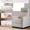 thumbnail image 6 of CL.HPAHKL Living Room Recliner Chair, Massage Reading Chair with Thick Seat Cushion Fabric Padded Seat Backrest Easy Lounge Chair Adjustable Home Theater Seating for Bedroom Home Theater, Beige, 6 of 7