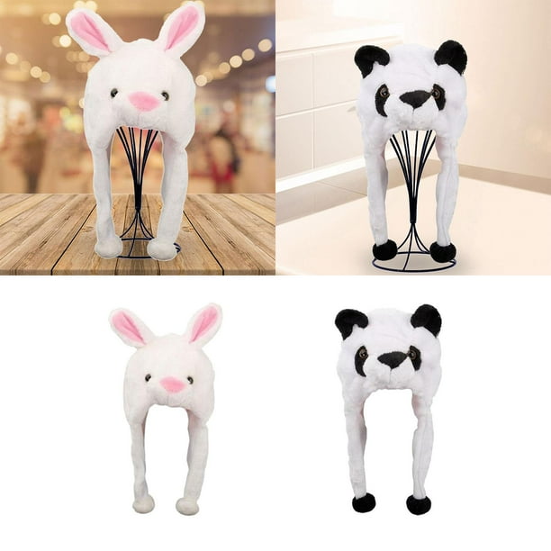 2 piezas de sombrero de felpa de animales suaves, de invierno para exteriores, accesorios para fotos de Cosplay conejo Fernando Sombrero de novedad