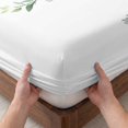 thumbnail image 3 of Twin Sze Fitted Sheet Set - Eucalyptus Leaves 2 Piece Bedding Sets 16" Deep Pocket Fitted Sheet with 1 Pillowcase, Spring Farmhouse Retro Botanical Brushed Microfiber Hotel Luxury Bed Sheets, 3 of 9