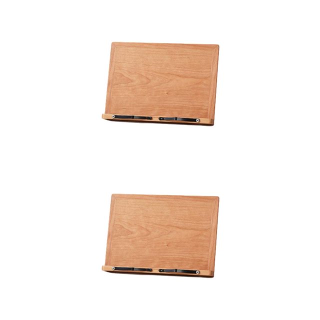 Methold Estantería de bambú natural ajustable: resistente y duradera con múltiples colores Clip de libro Herramienta de lectura Estantería Primario de bambú puro talla pequeña 2Conjunto