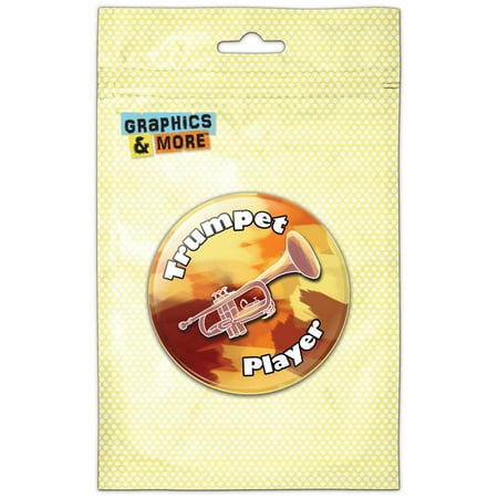 

Trumpet Player Band Instrument Brass Refrigerator Button Magnet