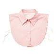 thumbnail image 3 of Red Christmas Striped Detachable Half High Collar Shirt Accessory for Holiday Fashion, 3 of 8