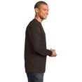 thumbnail image 3 of Port & Company Tall Long Sleeve Essential Tee-LT (Dark Chocolate Brown), 3 of 6
