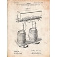 thumbnail image 2 of Borders, Cole 25x32 White Modern Wood Framed Museum Art Print Titled - PP729-Vintage Parchment Beer Keg Cold Air Pressure Tap Poster, 2 of 4