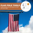 Senikei Flag Pole Repair Kit Flagpole Topper Halyard Rope Cleat Snap ...