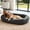 Dark gray, variant on 71" Human Dog Bed for Adult, Oversized Orthopedic Memory Foam Pet Bed with Pillow & Blanket, Washable Cover, for Home & Dorm, Pink