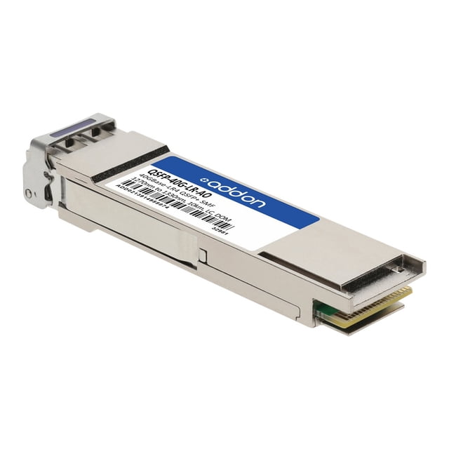 AddOn Alcatel QSFP-40G-LR Compatible QSFP+ Transceiver - QSFP+ transceiver module (equivalent to: Alcatel-Lucent QSFP-40G-LR) - 40 Gigabit LAN - 40GBase-LR - LC single-mode - up to 6.2 miles - 1270 nm / 1290 nm / 1310 nm / 1330nm
