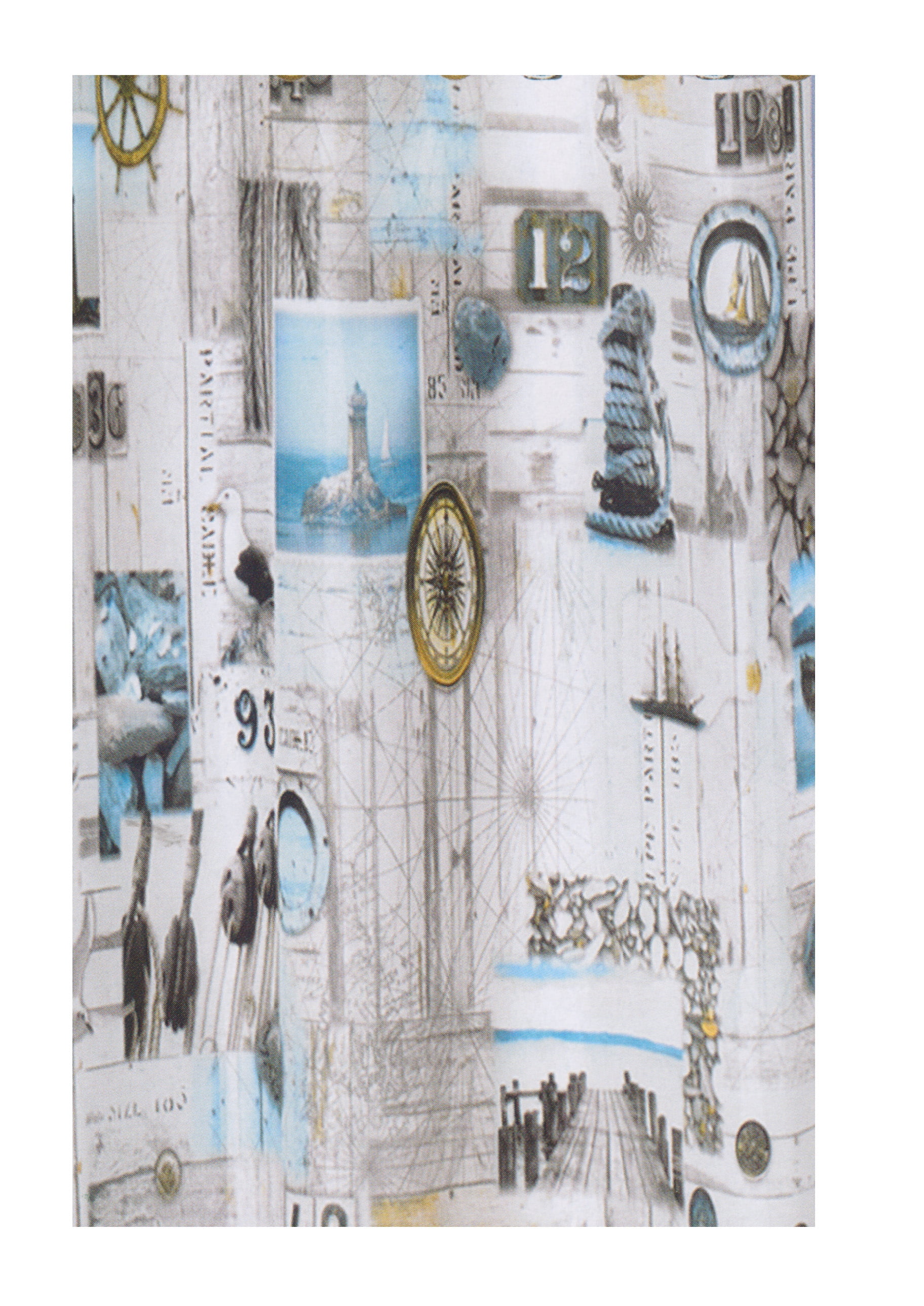 Bon Voyage Nautical Theme Fabric Shower Curtain - Walmart ...
