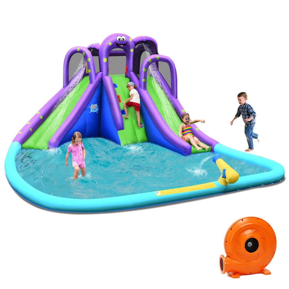 Aimee Lii Inflatable Water Park Mighty Bounce House with Pool and 780W Blower, Bounce House Water Slide for Kids 5-10