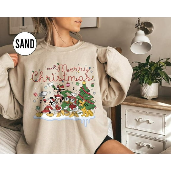 Retro Mickey & Friends Santa Disney Christmas Shirt, Mickey's Very Merry Christmas Party 2025 Sweater, Disneyland Holiday Family Sweatshirt