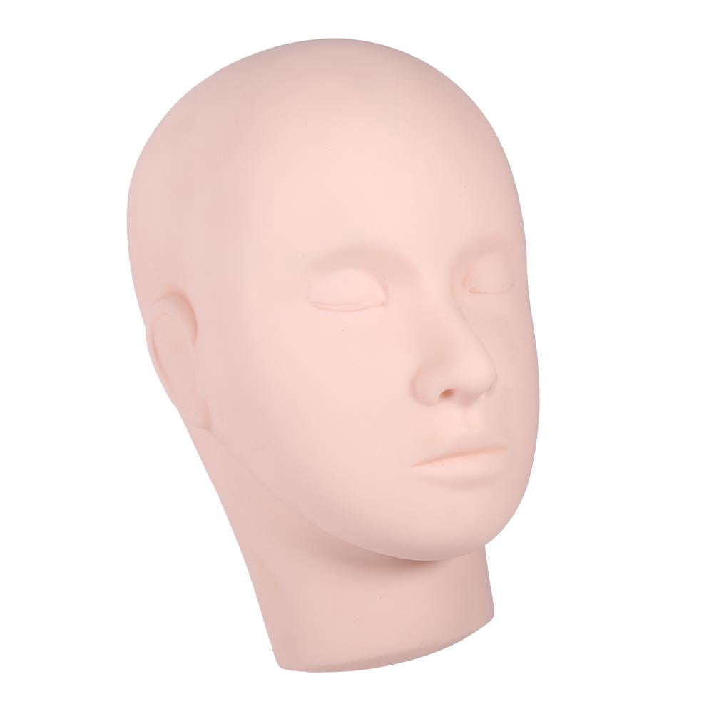 Mgaxyff 1PC Upgraded  Up Eyelash Eye Lashes Extensions Practice Mannequin Training Head Model, Makeup Practice Head,Mannequin Head