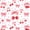 White Red 02, variant on Erosebridal Princess Pink Bow Twin Sheet Sets for Girls, Watercoor Love Heart Bedding, 3 Pieces