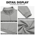 thumbnail image 5 of Vxararl Mens Zip Up Sweatshirt Lightweight Fleece Jacket Versatile - Business, Fall, Winter, Spring Jacket Lightweight Fleece Full Zip no Hood Athletic Jacket Fleece Jacket Men Light Gray XL, 5 of 6