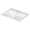 thumbnail image 5 of 24" Single Bathroom Basin Sink Vanity Top Only with 3 Faucet Holes, Resin Construction for Compact Bathrooms – Modern Design, Space-Saving Vanity Solution, 5 of 9