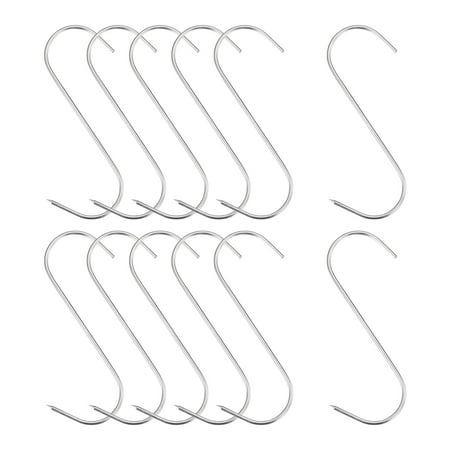 

Uxcell 5.91 Meat Hooks 0.12 Thick Stainless Steel S-Hook Meat Processing Hanging 20Pack