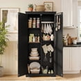 thumbnail image 3 of 72"H Farmhouse Storage Cabinet with Adjustable Shelves, Large Pantry Organize with 2 Barn Doors, Tall Freestanding Cabinet for Kitchen, Bathroom/Garage/Basement/Living/Utility Room, 3 of 10