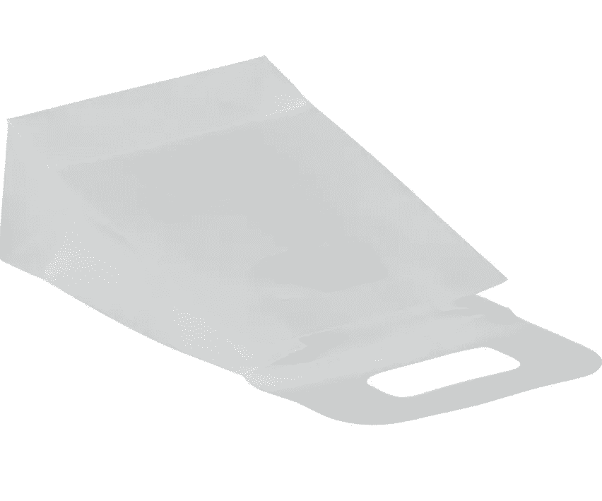 JAM Paper Mini Frosted Lunch Bag, 3 x 4 x 1.5, Clear, 1/Pack