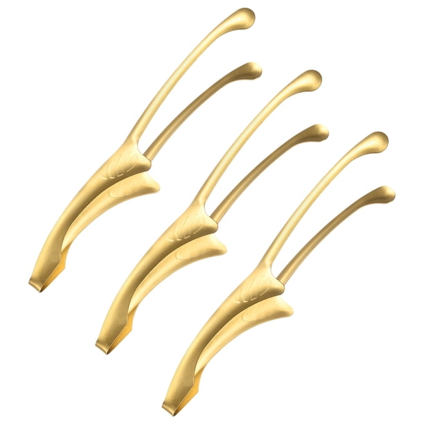 Uxcell 3 Pcs Pinzas para BBQ Coreanas y Japonesas 11.5" Acero Inoxidable 430 Oro